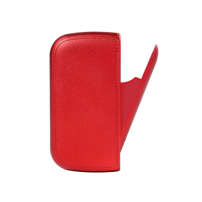 Wholesale Simple Style Portable Leather Cigarette Box with Lighter Function Capacity 20 PCS Solid Color Series Cigarette Case