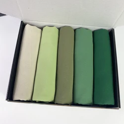 Premium Custom Muslim Chiffon plain Hijab Scarf Gift Box 6PCS/Set hijab packaging box