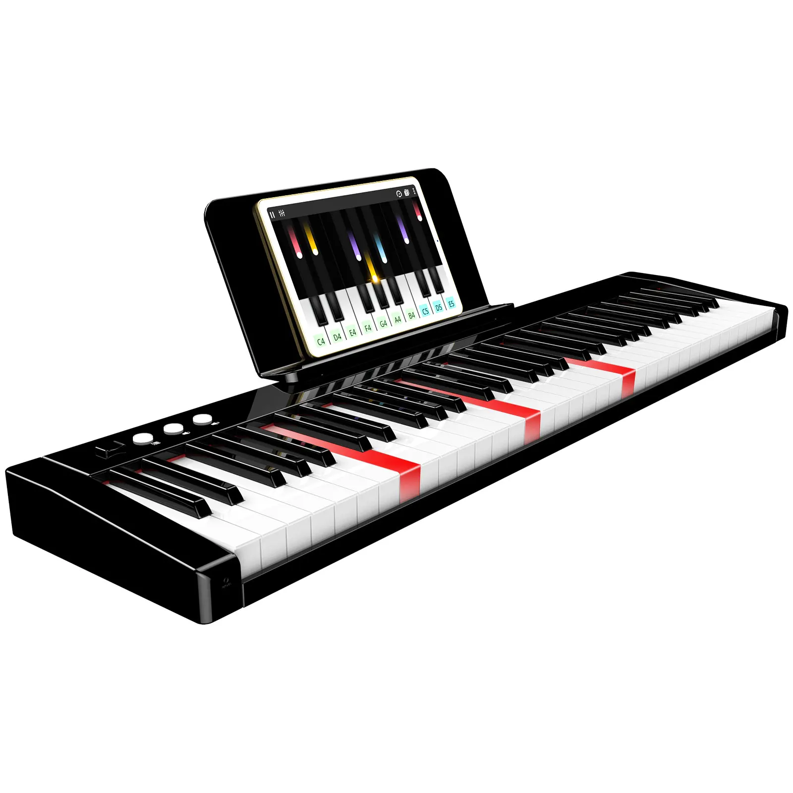 TERENCE TS01 61-key Multi-function Electric Keyboard Piano 1800mAh Battery Support Lighted Keyboard & MIDI USB Interface
