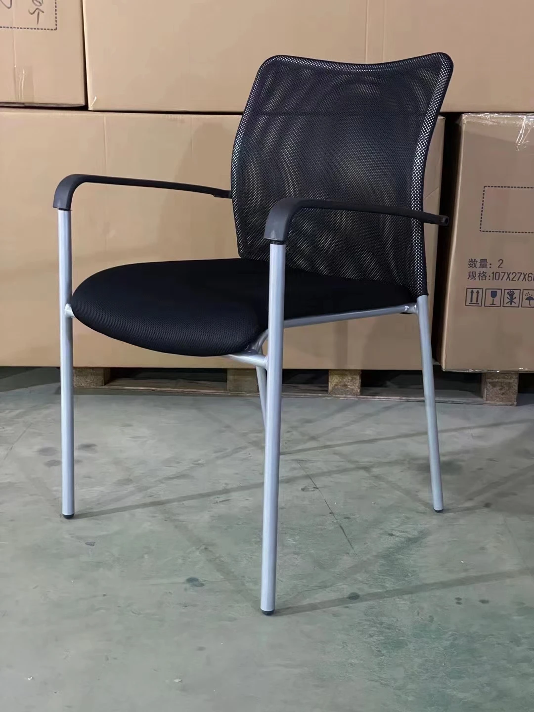 black plastic  Training Chair School  With Tablet Writing Pad