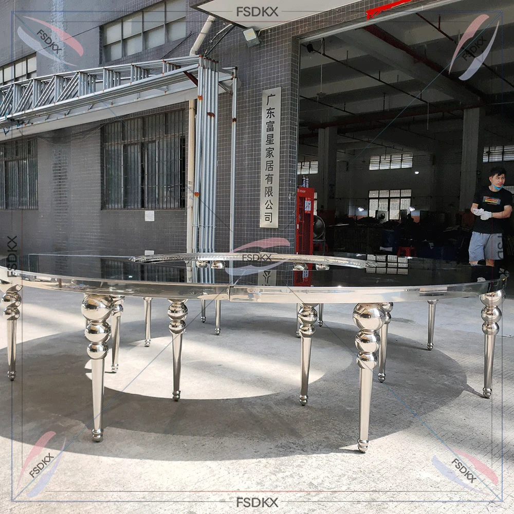 Banquet Round Serpentine-Table Antique Style S-Shape-Banquet-Table Reception S