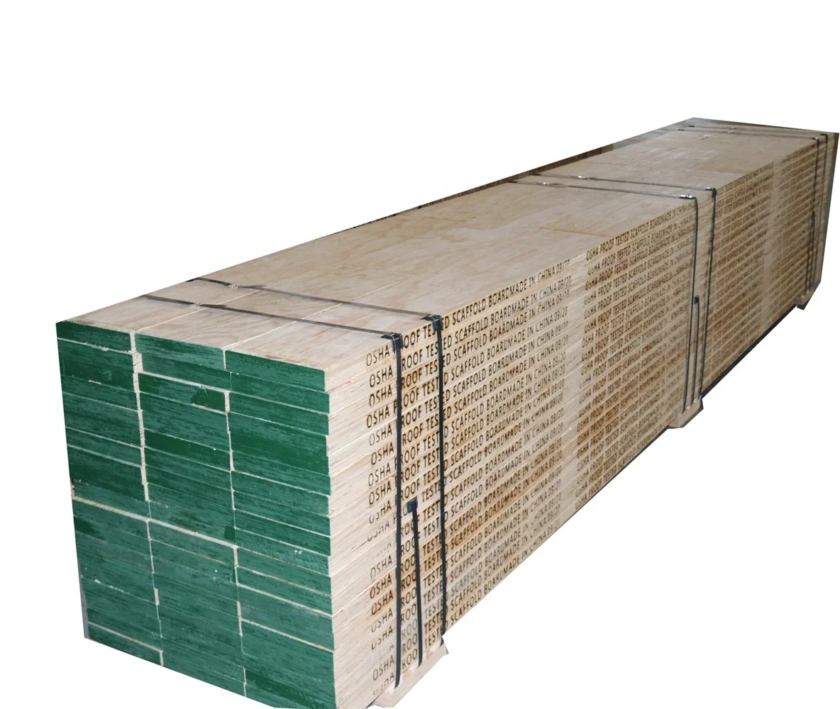 Laminated LVL Board Plywood Scaffolding Pine Wood Plank For Construction
