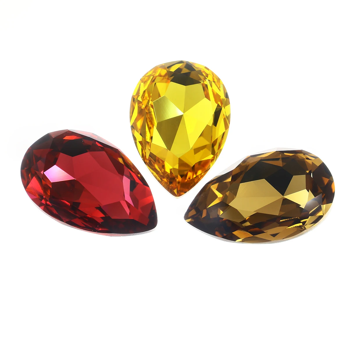 High Quality Tear Drop Shining K9 Point Back rhinestone Crystal Fancy Stones for Necklace