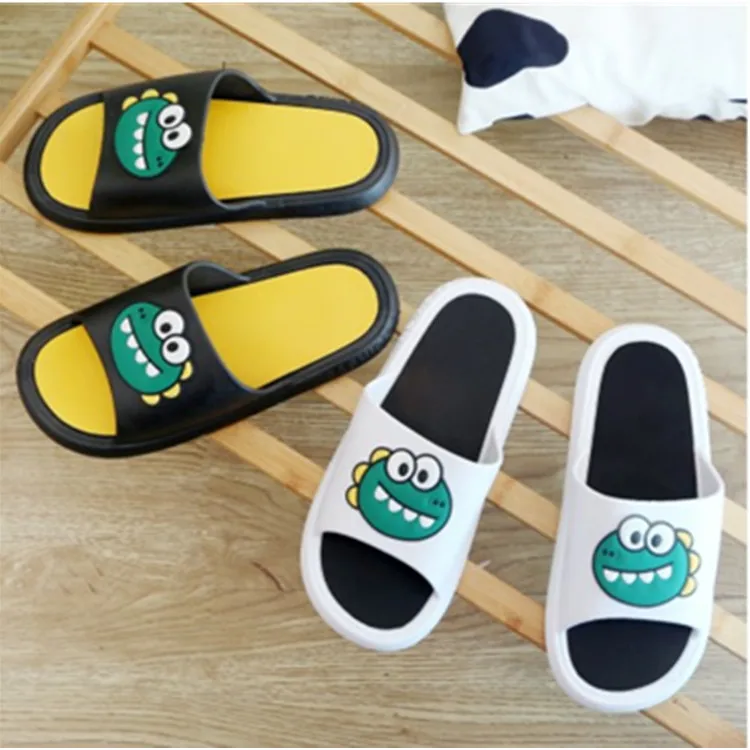 wholesale spring bedroom home outdoor one word drag flat heel  Fashion non-slip PVC thick sole summer slippers men and women