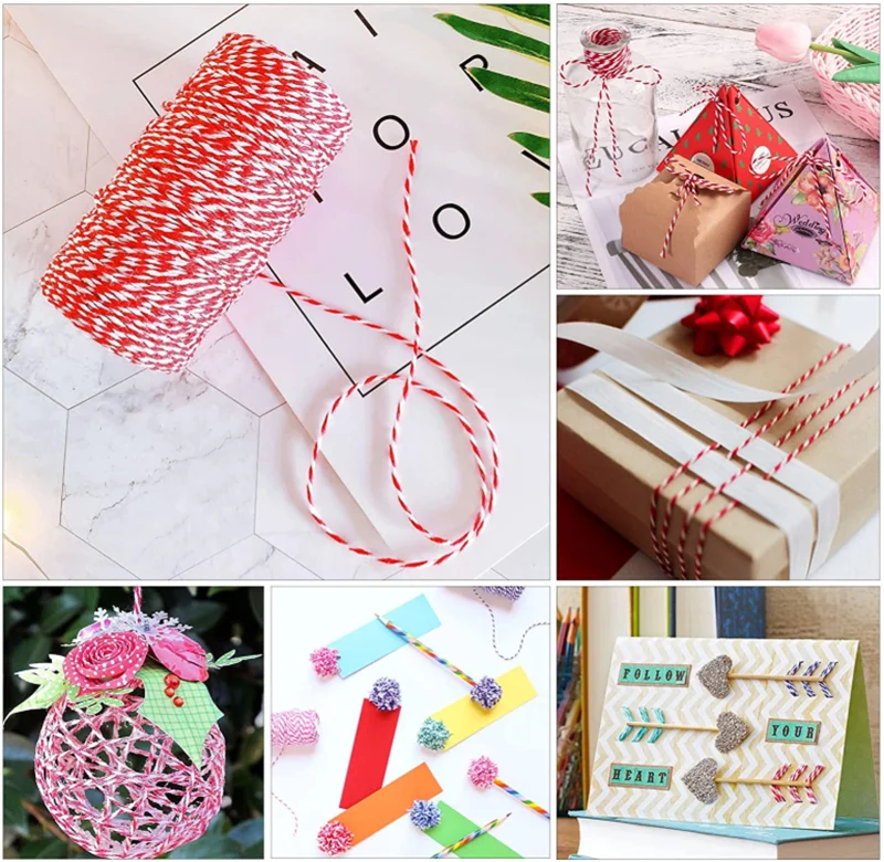 Fade Proof Gift Wrapping Cord String Thicker Bakers Twine Rope Cotton Rope