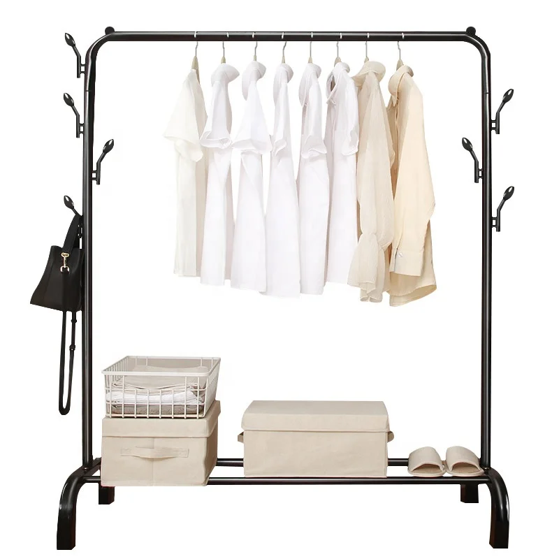 
Cheap Modern Multi Function Metal Standing Coat Hat Storage Rack Shelf Organizer Clothes Hanging Racks Stand 