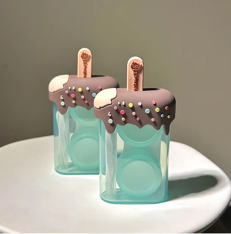 Ice-Cream Fashionable New Arrival  Hot sales Contact lens case container for colored contact lens lens travel holder
