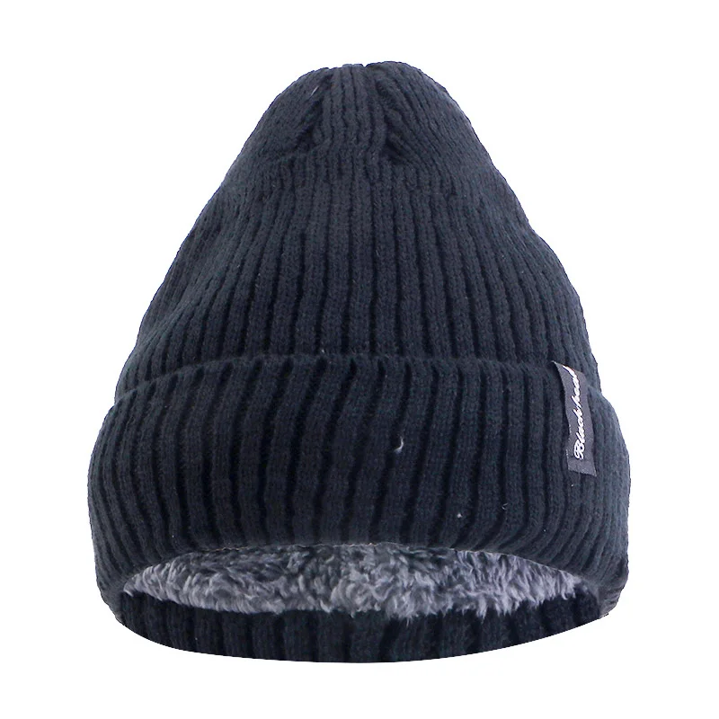 High Quality Wholesale Warm Winter Cap Knit Beanie Acrylic Winter Outdoor Knitted Hats