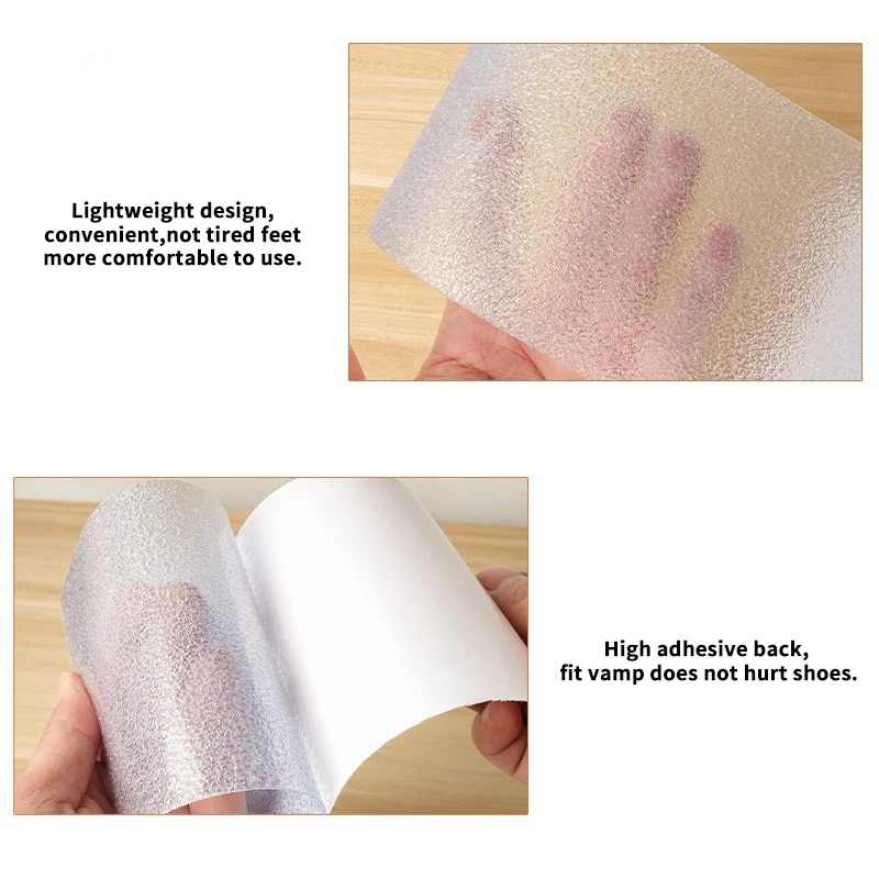 Self Adhesive Anti-slip Crystal Clear Sole Sticker Protector Sneaker Shoe Soles Protector Film For Shoes And High Heels