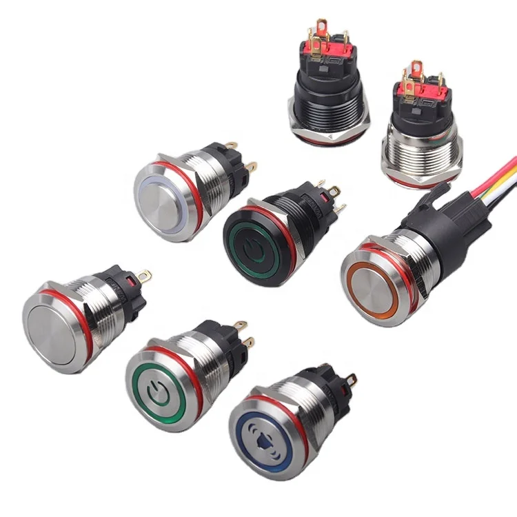 push start button metal switch 220 v 3 phase,metal push button switch lanboo so high current switch