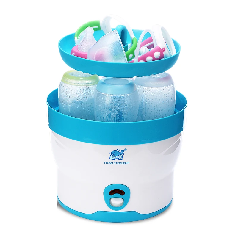 Hot Sale Bottle High Temperature Steam Sterilizer Smart Anti-dry Burn Can Hold 6 Baby Bottles Small BPA Free