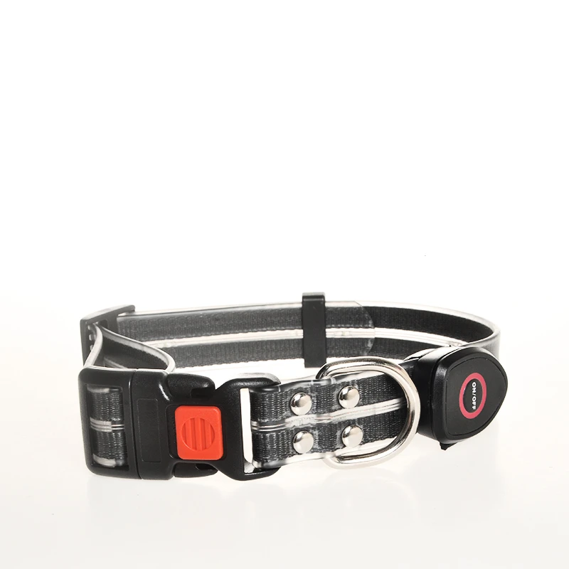 LED Dog Collar Waterproof USB Rechargeable Nylon Flashing Light Up LED Pet Collar