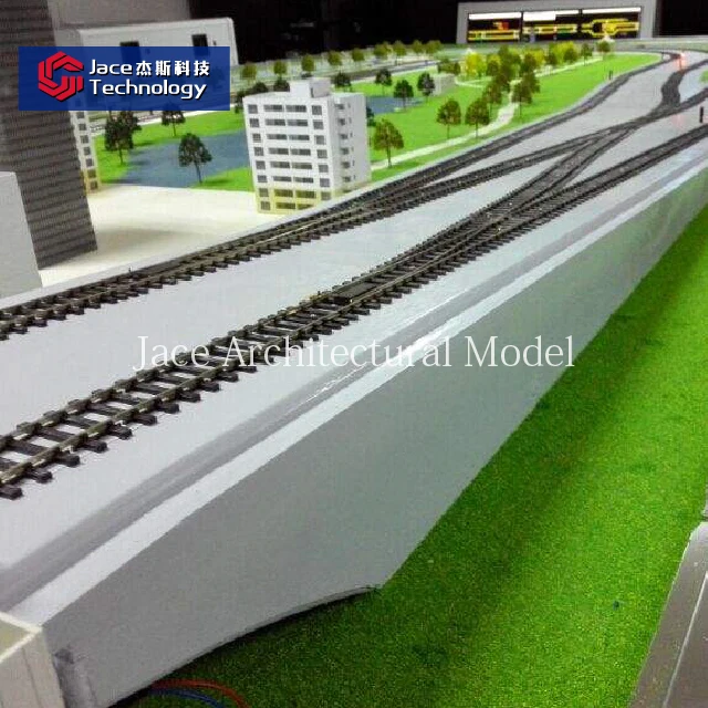 
Professional factory train railway layout residential building models for project presentation 