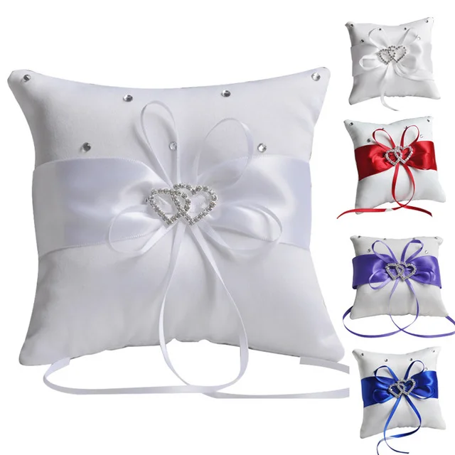 Wedding Decoration sets/Bowknot heart Drill flower basket+ring pillow+guest book+pen set+garter
