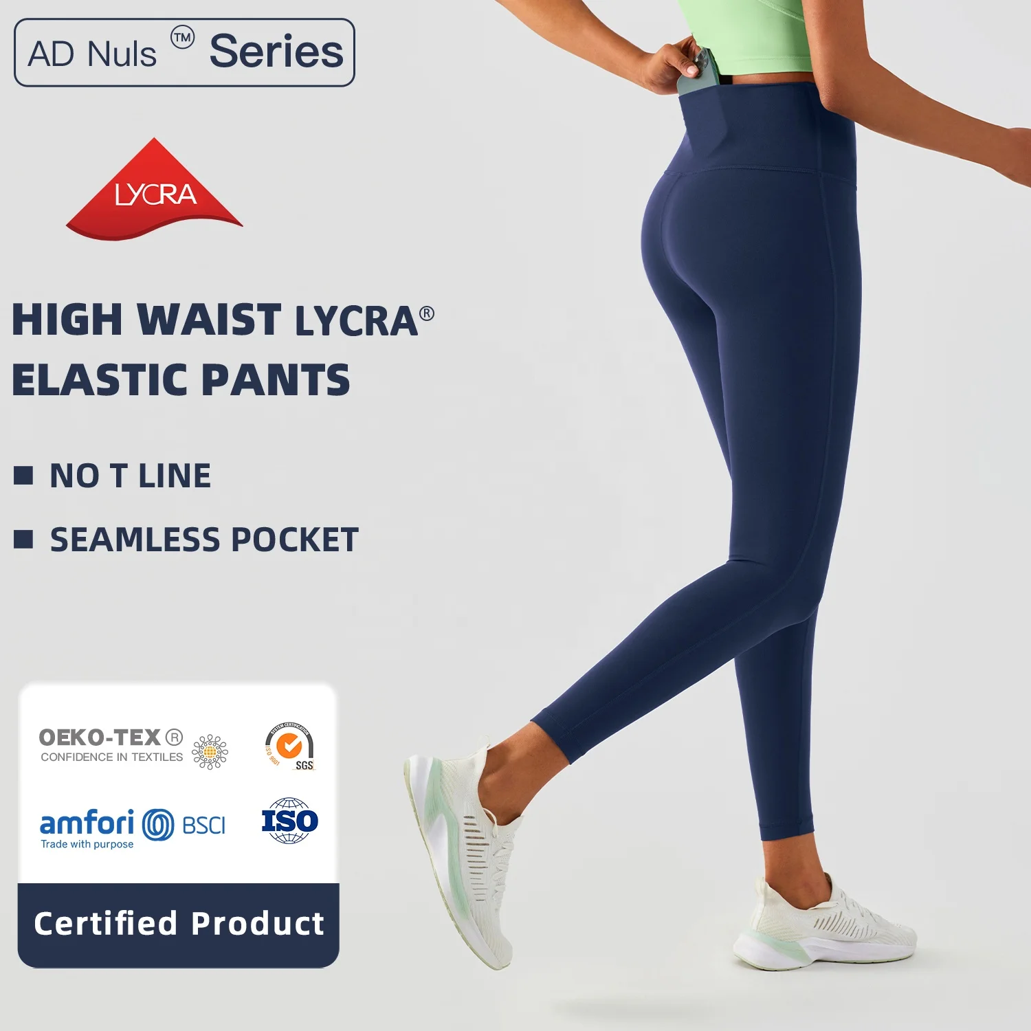 High Waist Sports Leggings Without T Line Oem Invisible Pockets Yoga Fitness Pants