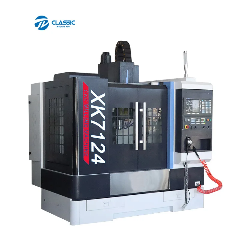 Chinese mini 4 axis CNC milling XK7124/XH7124 vertical CNC aluminum milling machine