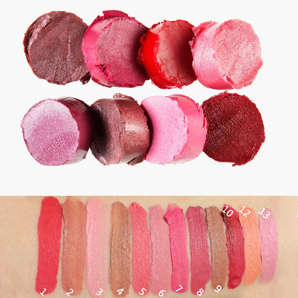 OEM Brand Quality High Pigment Vegan Lipstick With Embossed Flower Tube Private Label Gloss Waterproof Lipstick