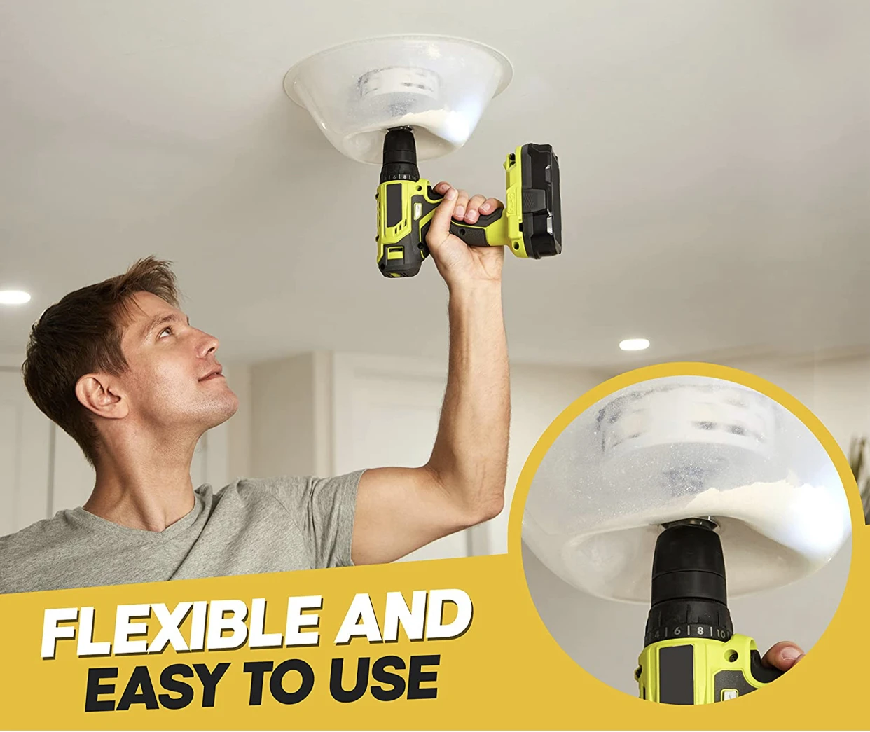 Drill Dust Collector Cover Hole Saw Dust Bowl For Installing Recessed Lights Dust Shroud Cover Hole Saw Debris Collector