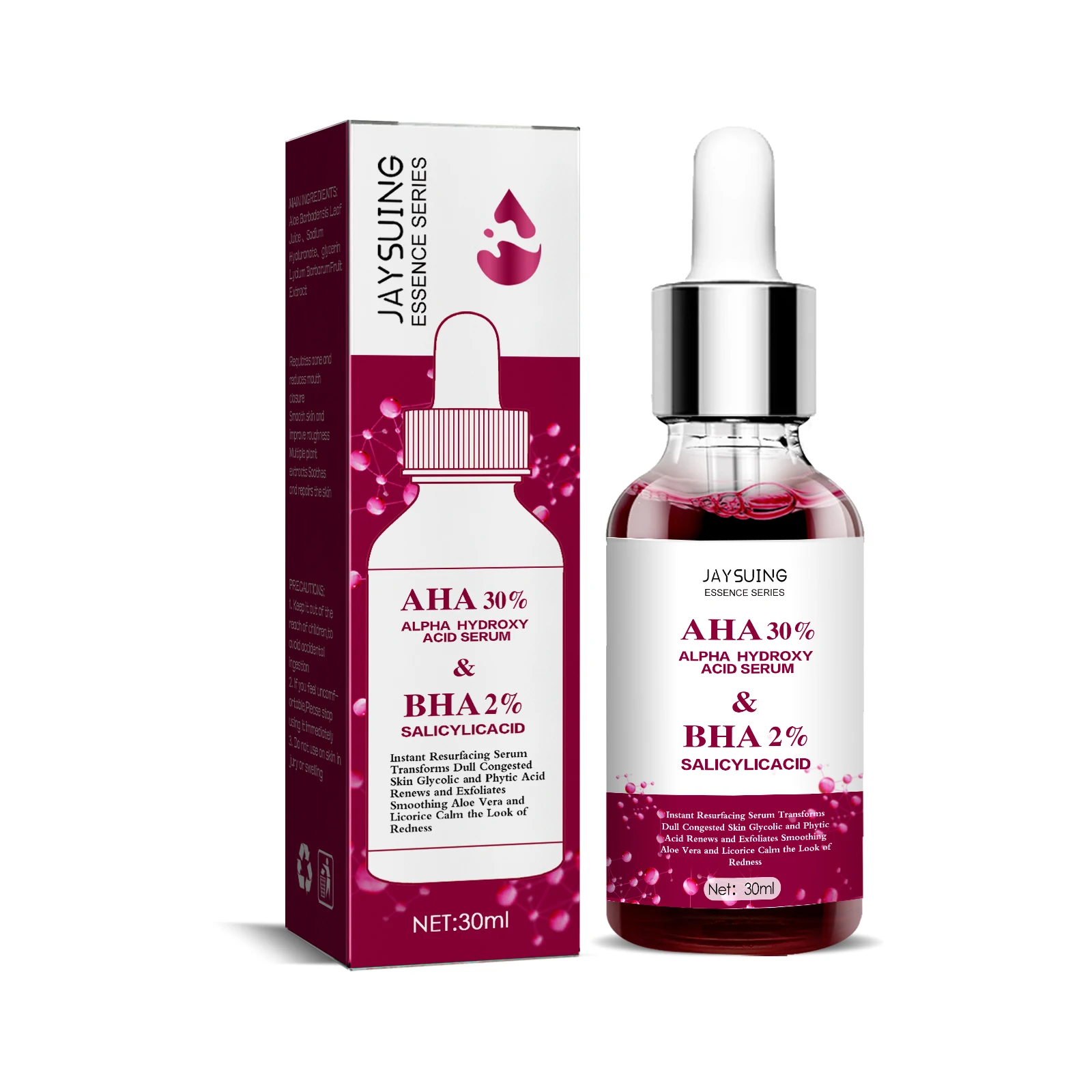 OEM Beauty Body Skincare herbal serum Remove blackhead acne Shrink pores Fruit acid whitening Serum