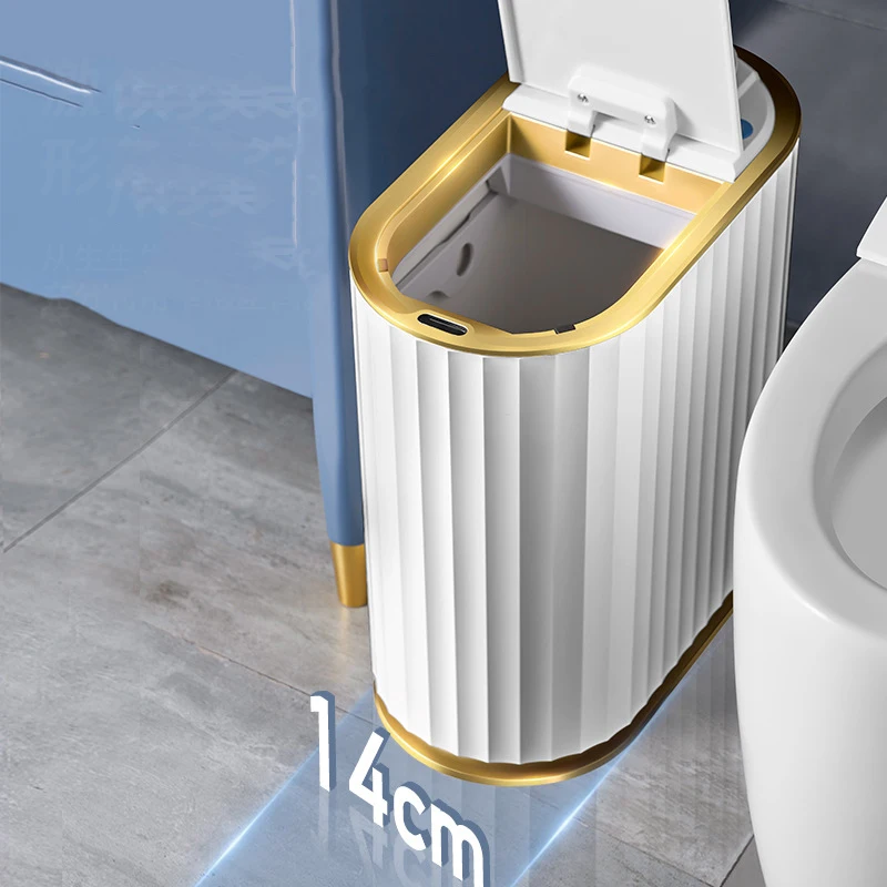 Home toilet toilet light luxury narrow small gap with aromatherapy intelligent induction trash can