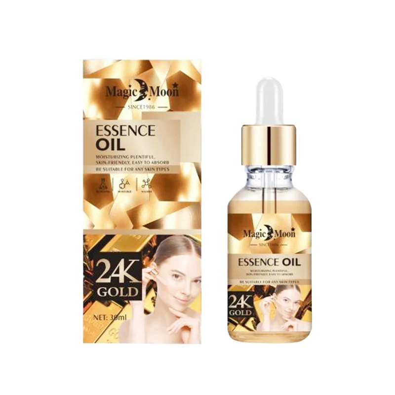 Private Label 30ml Anti-aging Antiwrinkle Whitening 24k Gold Face Serum