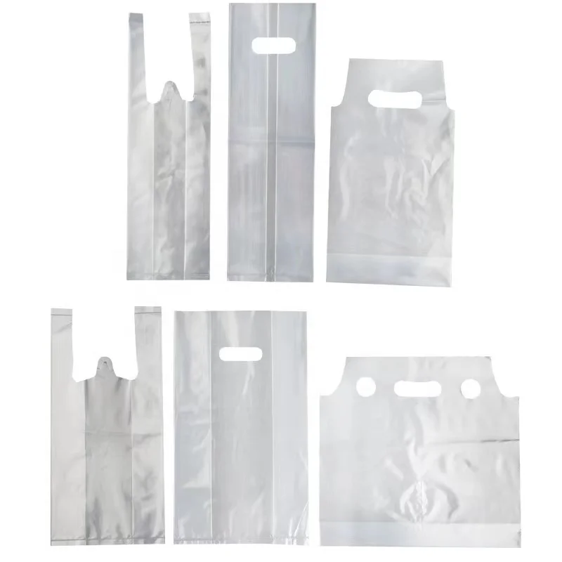 Clear transparent Plastic drinking cup handle bag bubble tea cairrer holding coffee soup take out to-go bags for drink delivery