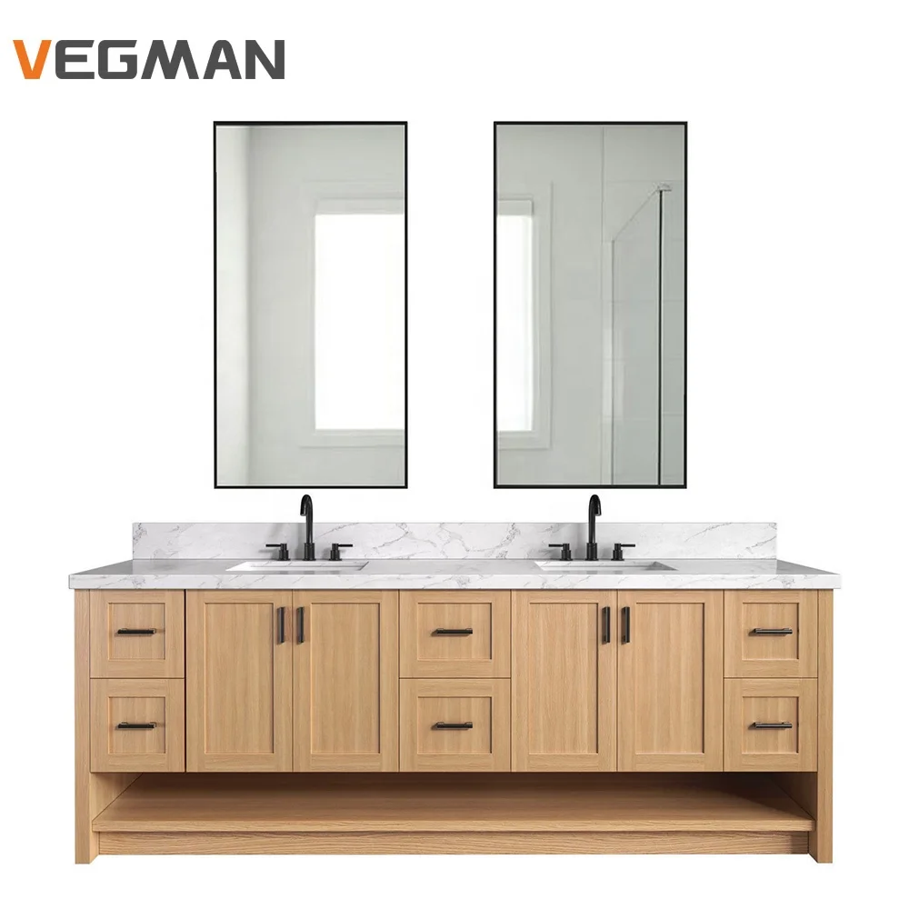 double sink teak bathroom vanity wood modern shaker style vanity cabinet
