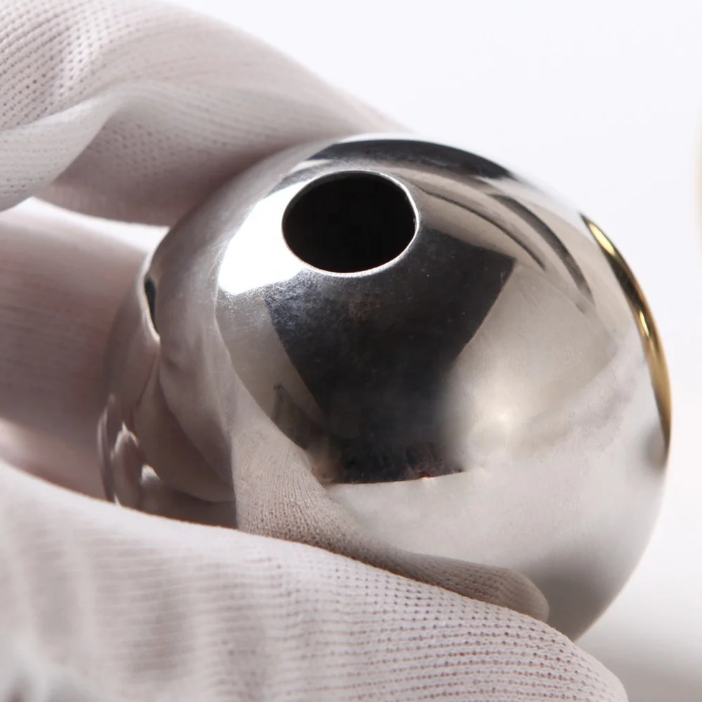 Drilled hole metal ball drill stainless steel balls with through hole / blind hole