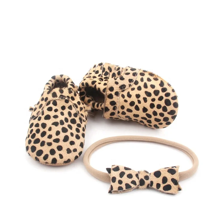 Custom Pattern Cute Hair Bands Baby Fringe Shoes Moccasins