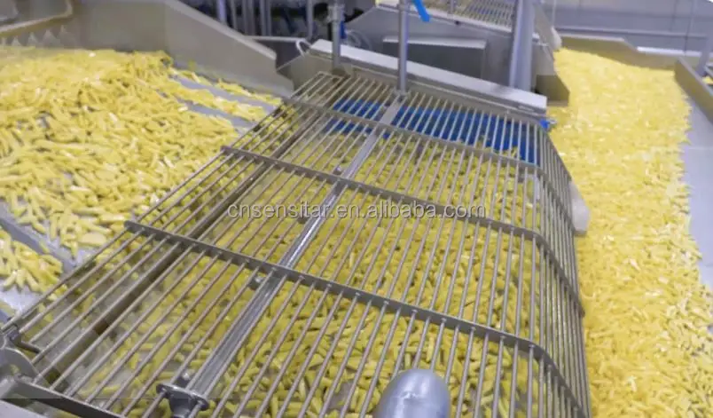 Potato Finger Chips Frying Equipment Frozen French Fries Production Line Fried Potato Machine