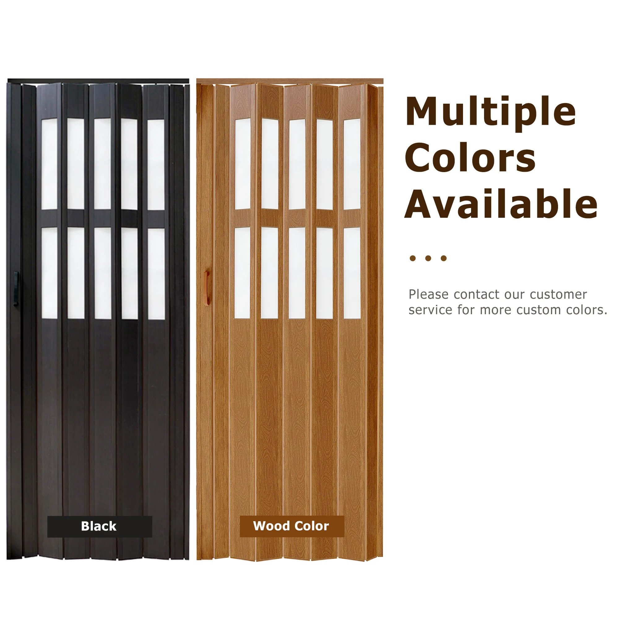 China manufacturer bathrooms pvc sliding accordion doors folding  plastic door  with lock
