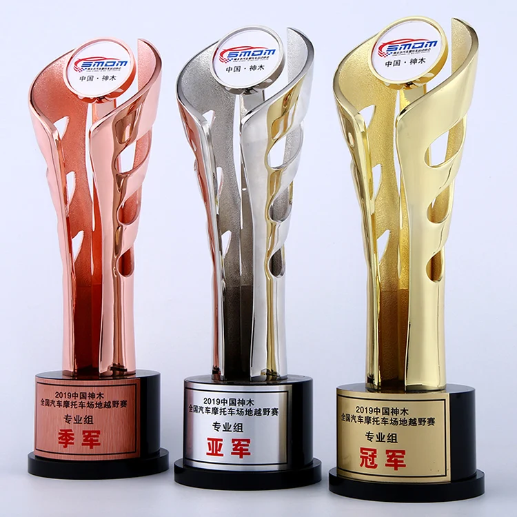 crystal metal trophy awards for customized engraving