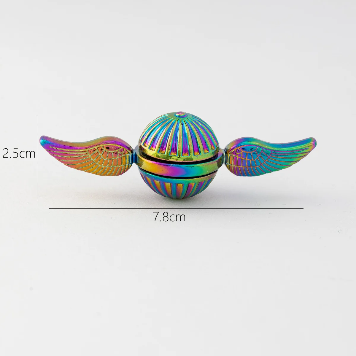 Golden Snitch Fidget Fingertip Gyro Magic Toys with Wings Relief Stress Metal Fidget Spinners Cupid Hand Spinners Rainbow