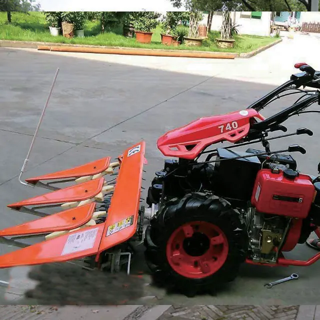  2021 new products reaper harvester for rice wheat sorghum Alfalfa Forage Ryegrass Peppers powered by two-wheel