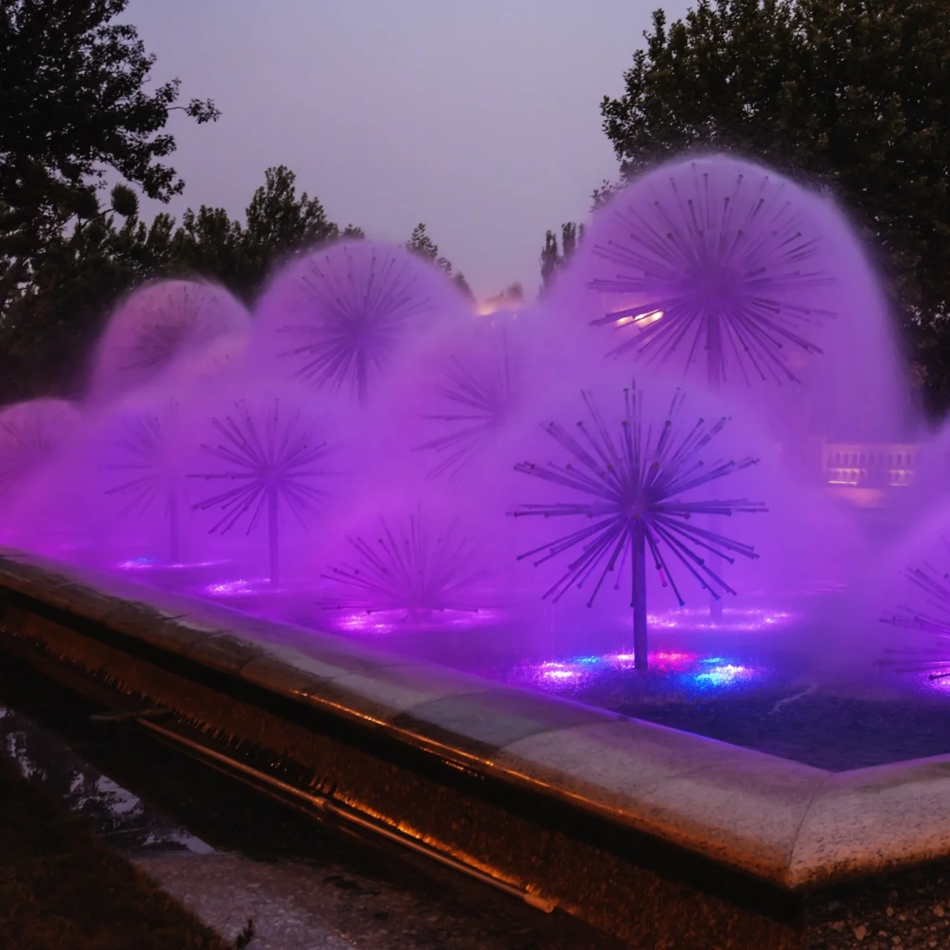 Large Dandelion Fountain Stainless Steel Floating Ball Water Music Fountain Nozzle