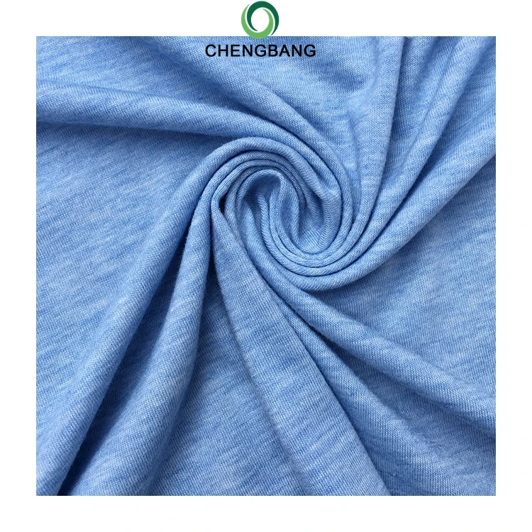 Low MOQ 180g 54% Polyester 40% Viscose 6% Spandex TR Jersey Fabric For T shirt pajamas