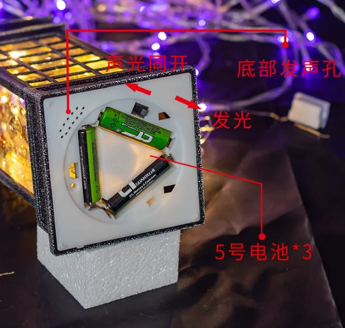 Halloween decoration glowing sound scary skeleton phone booth secret room scene layout prank toys