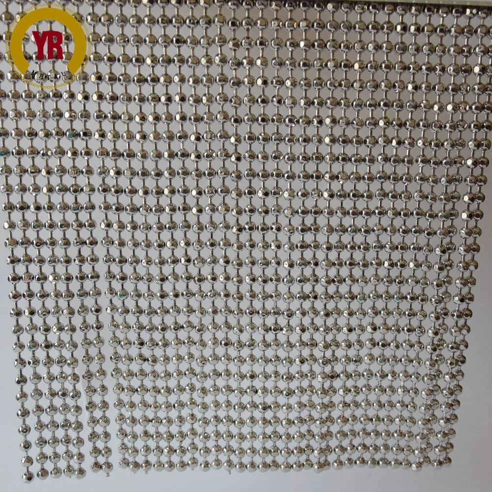 metal space partition round faceted beads