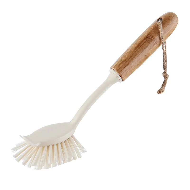 Bamboo Dish Brush Scrub Wooden Brush for Dishes,Palm Brush Dish Scrubber Suitable for Washing Dishes,Stubborn Stains&Vegetables