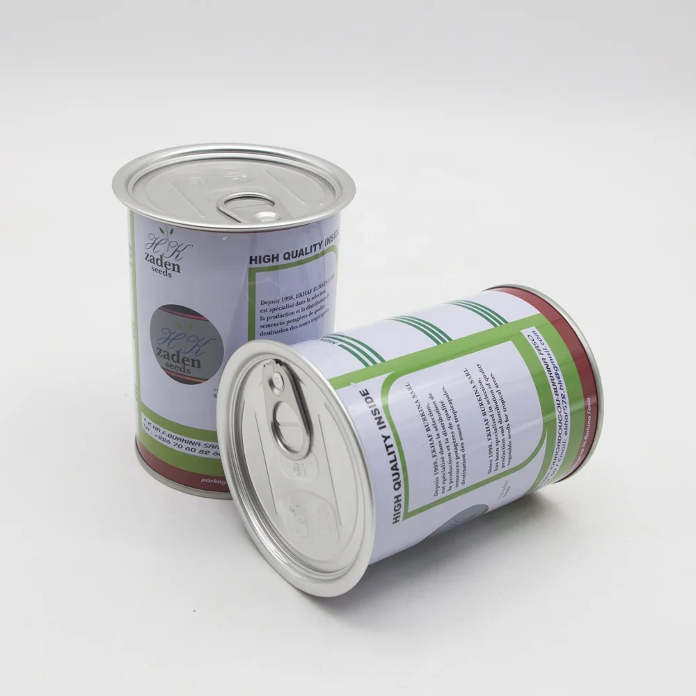 Настраиваемая печать металлическая жестяная пластина 1L легко открываемое верхнее семя Tn Can