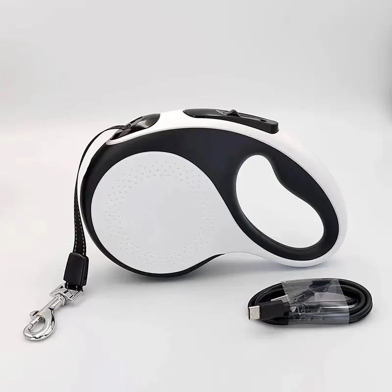 Hot Sale LED Light Pet Automatic Retractable Traction Rope Rechargeable Reflective Dog Leash