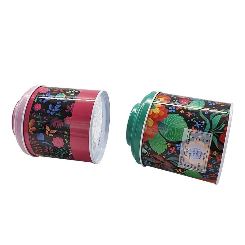 tin box colorful round airtight coffee tea tin boxes