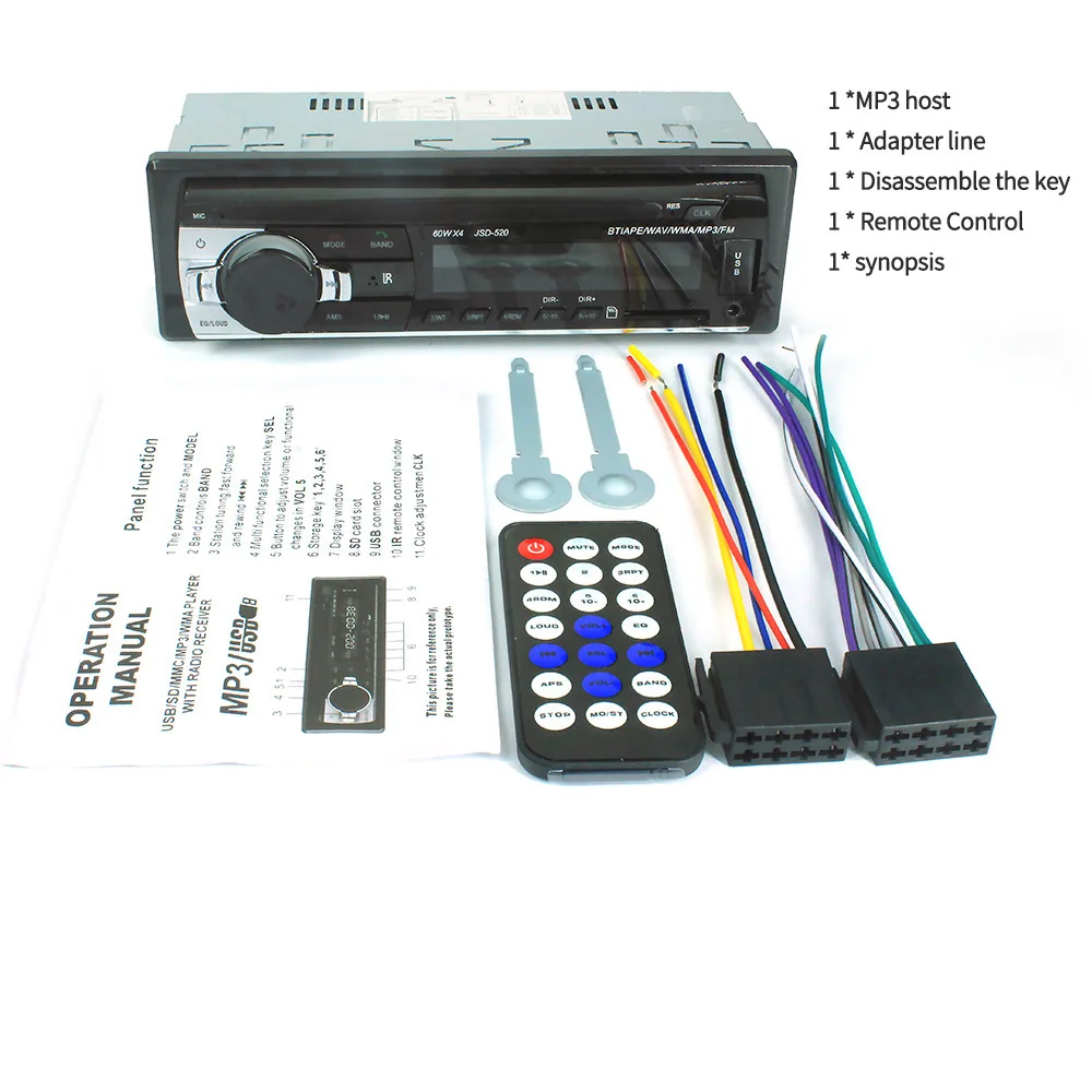  Wholesale Car MP3 Music Player Radio 1din Autos De Stereo Audio