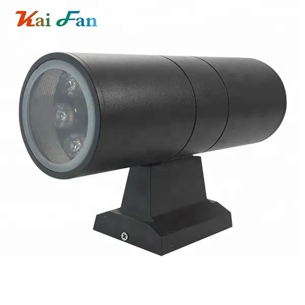 Promotional cylindrical shape single double aluminum outdoor waterproof cob ip65 e27 led wall lamp