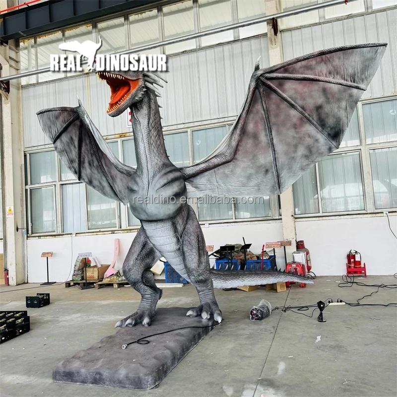 Film custom large dragon model life size animatronic dragon for exhibition