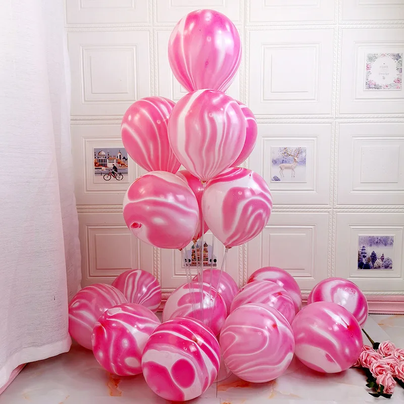 10 Inch (100pcs/bag) Marble Balloons Wedding Baby Shower Party Latex Balloon Decorations