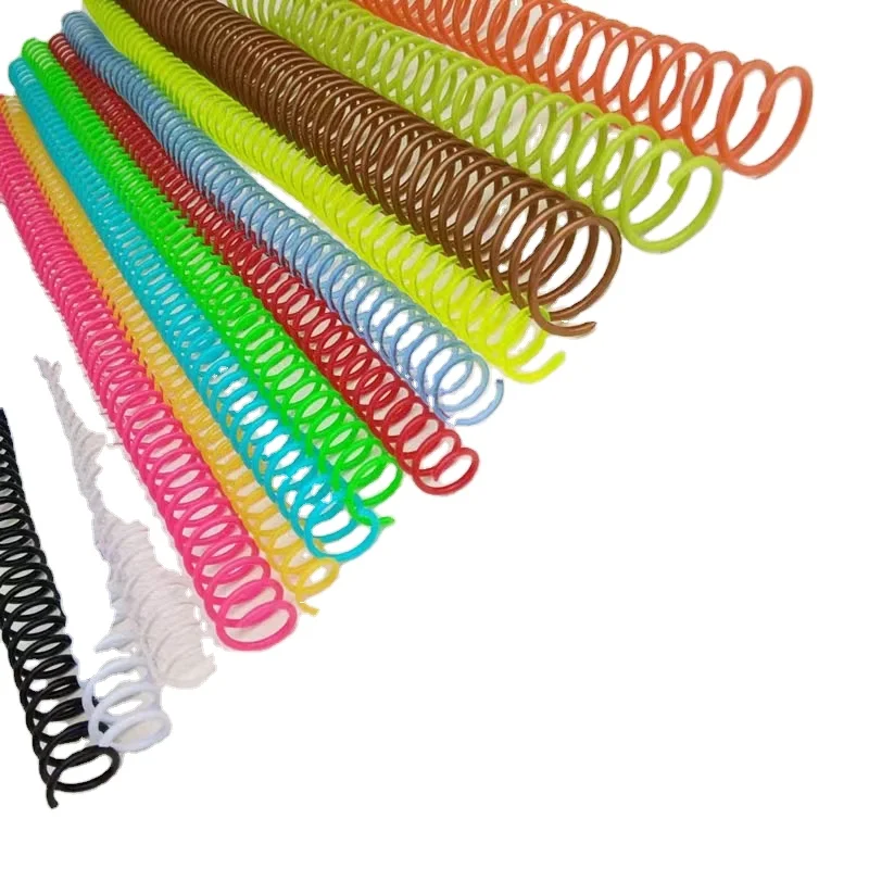 A4 Size PU Spring Coil Hose Pneumatic Flex Tube White Spiral Hose Flexible Polyurethane Tube Fabric PVC PP Loose-leaf Spiral