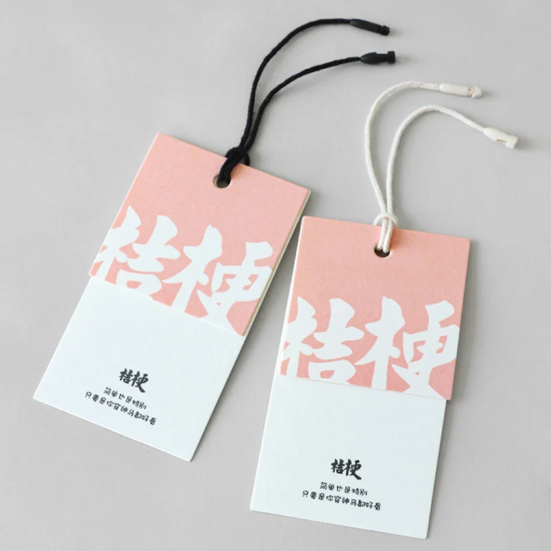 New Design High Quality OEM Made Logo Clothing Brand Tags T-shirts Coat Sport Pants Hang Labels Custom Hang Tags