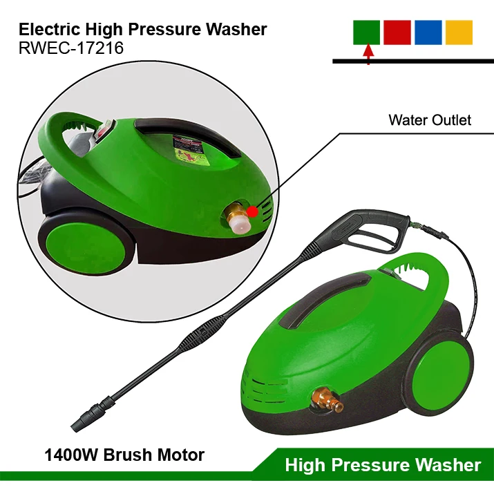 1400W Small Portable Electric Car Wash Spray Gun High Pressure Mini Auto Washing Pressure Gun Power Car Wash