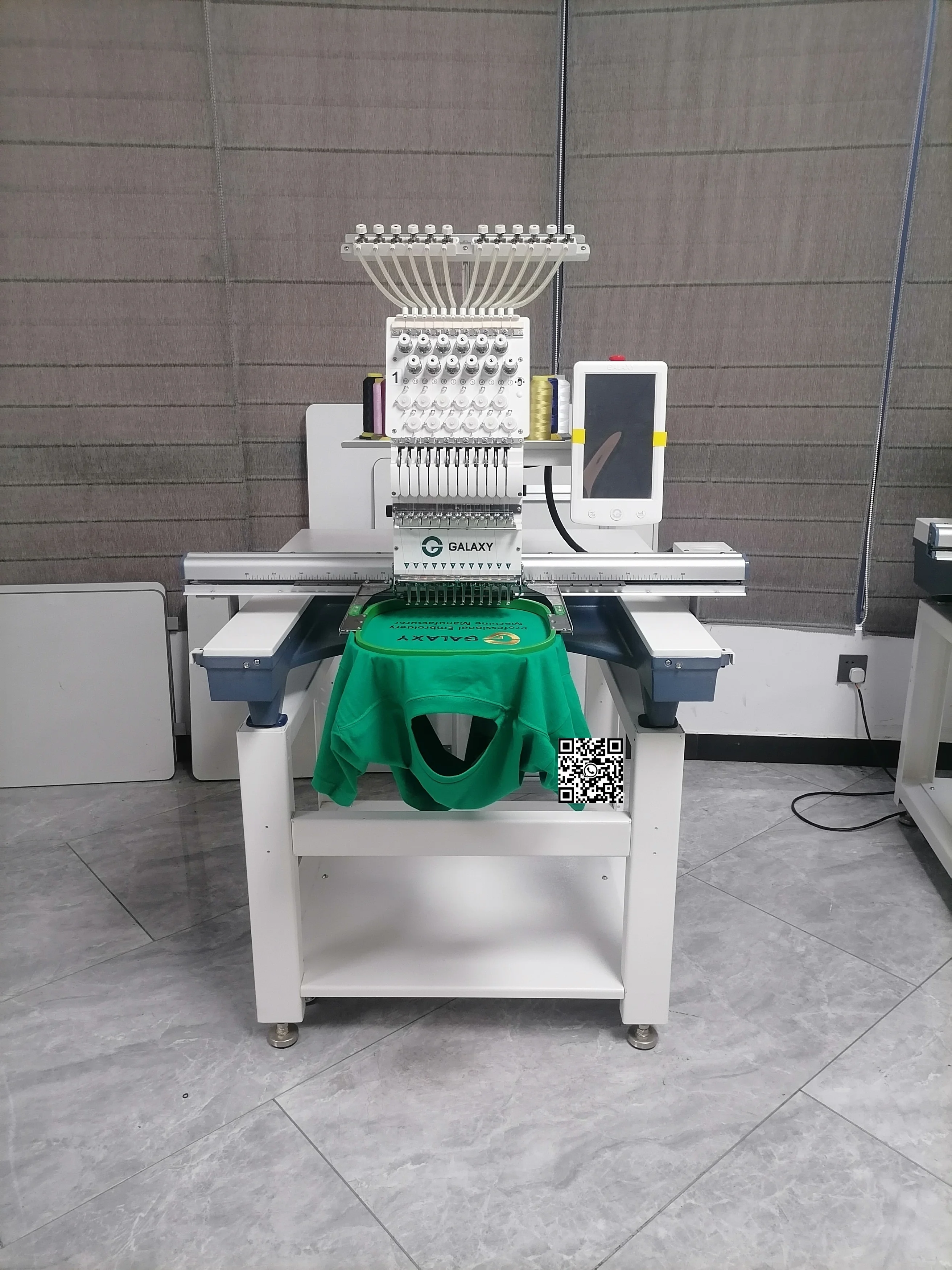 HOT SELLING BEST OFFER GALAXY SINGLE HEAD 12 15 NEEDLES SEWING INDUSTRIAL EMBROIDERY MACHINE DAHAO CONTROL SYSTEM DAHAO SOFTWARE